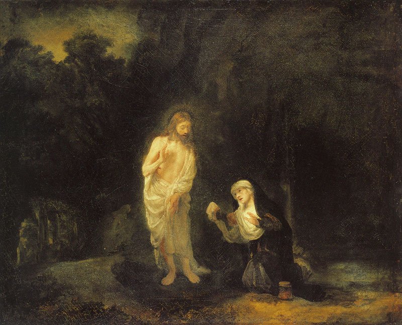 Christ Appearing to the Magdalene (Noli me Tangere) – Rembrandt van Rijn (1651) • Rembrandt